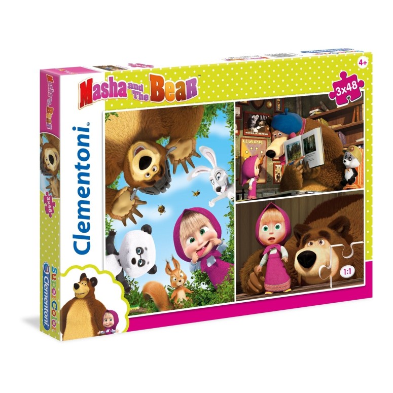 PUZZLE Masha & Urso - 3x48 pcs - CLEMENTONI