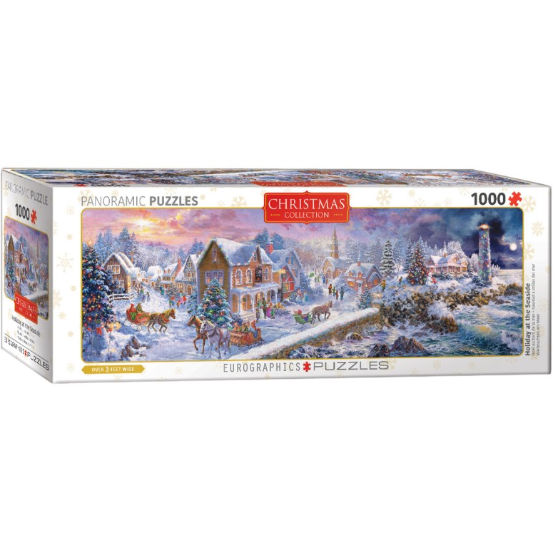 PUZZLE 1000 pcs Panoramic - Holiday at the Seaside -Nicky Boheme- Eurographics