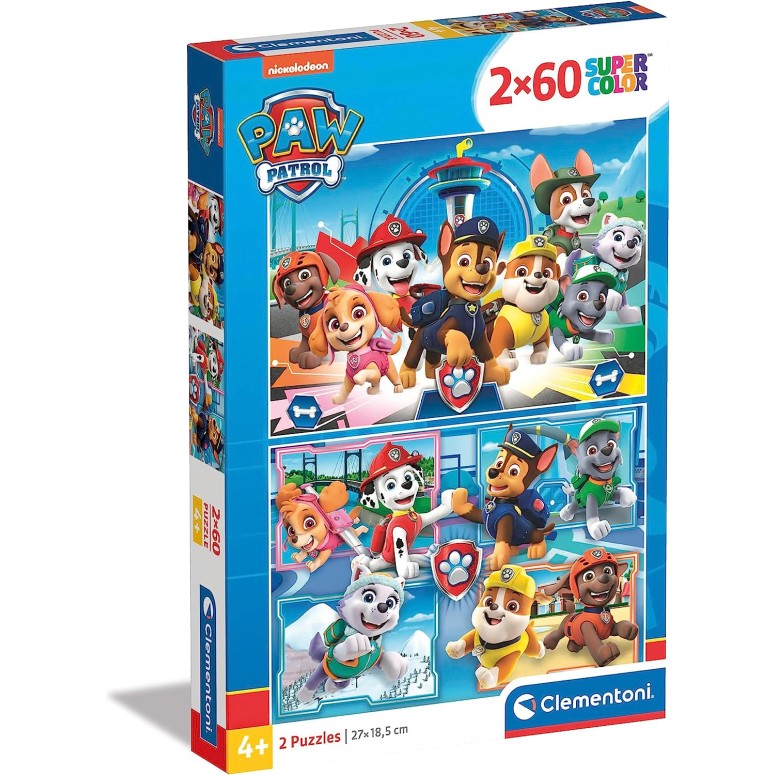 PUZZLE Super 2x60 pcs PAW PATROL - CLEMENTONI