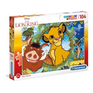 PUZZLE Super 104 pcs Rei Leão -- CLEMENTONI