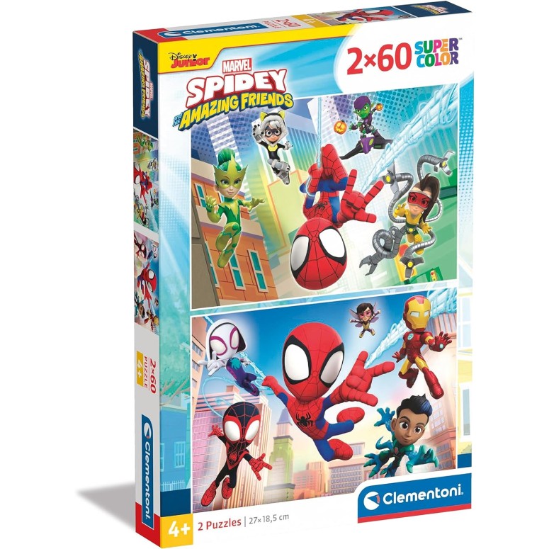 PUZZLE Super 2x60 pcs Spidey and His Amazing Friends - CLEMENTONI