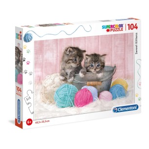 PUZZLE Super 104 pcs Gatinhos -- CLEMENTONI