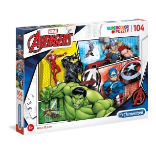 PUZZLE Super 104pcs Vingadores Marvel - CLEMENTONI