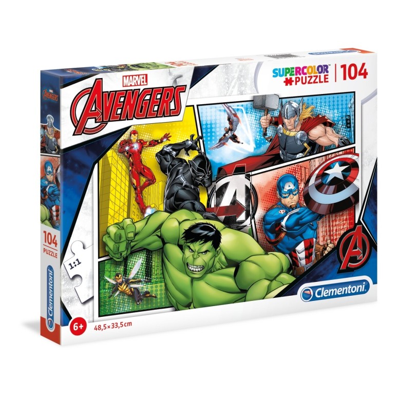 PUZZLE Super 104pcs Vingadores Marvel - CLEMENTONI
