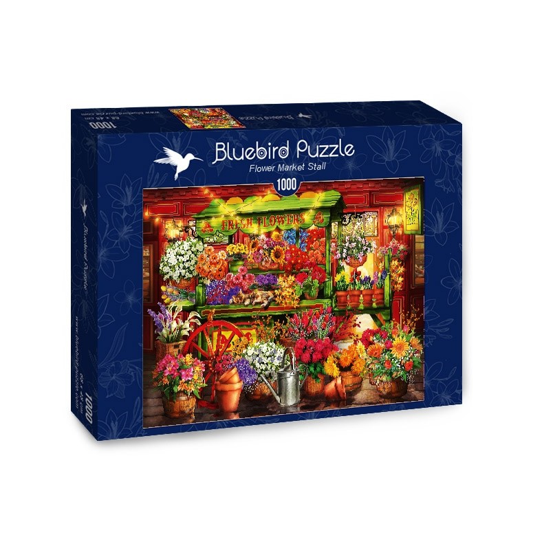 PUZZLE 1000 pcs - Flower Market Stall- BLUEBIRD