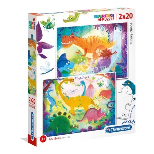 PUZZLE Dinossauro 2x20 pcs - CLEMENTONI