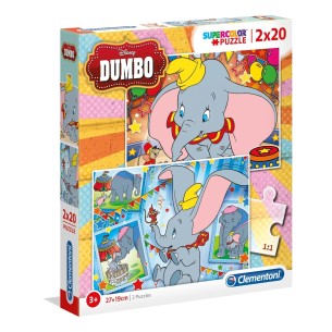 PUZZLE Dumbo 2x20 pcs - CLEMENTONI