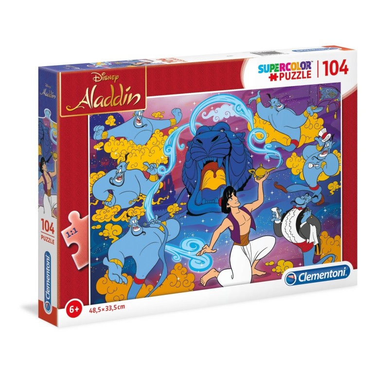 PUZZLE Super 104 pcs Aladino Disney -- CLEMENTONI