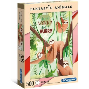 PUZZLE 500 Fantastic Animals - Preguiça - CLEMENTONI