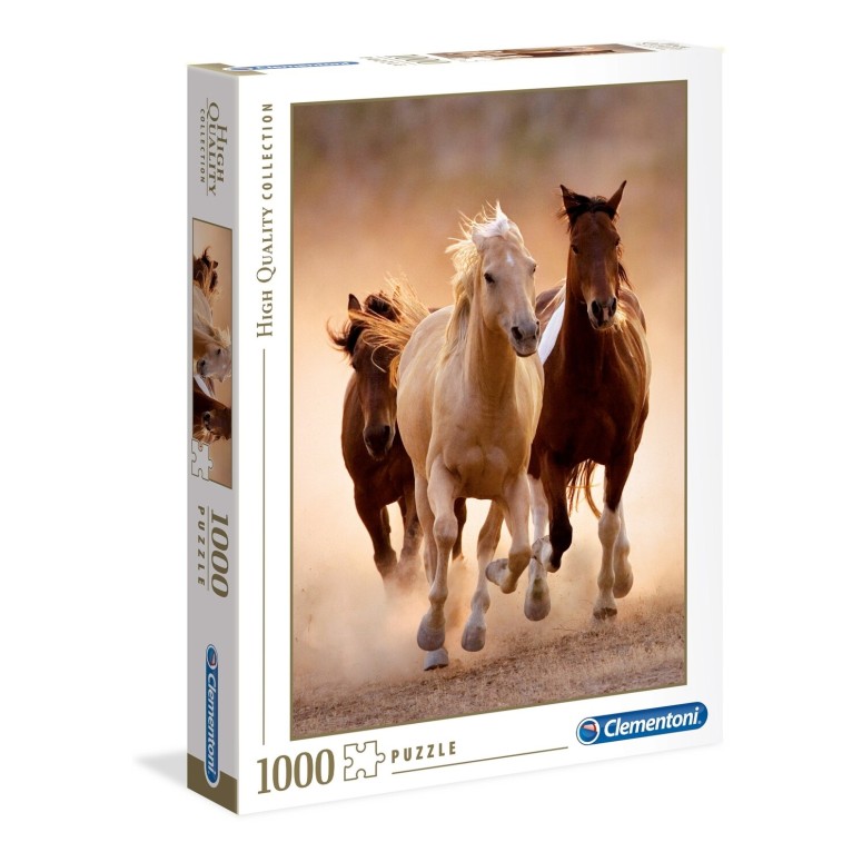 PUZZLE 1000 HQ Running Horses - CLEMENTONI