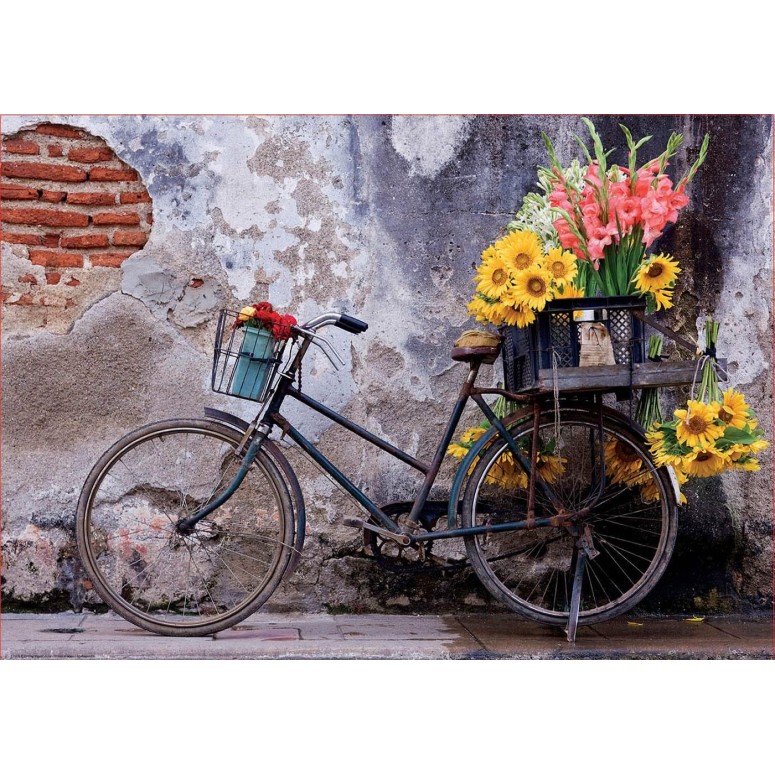PUZZLE 500 pcs Bicicleta com Flores -...