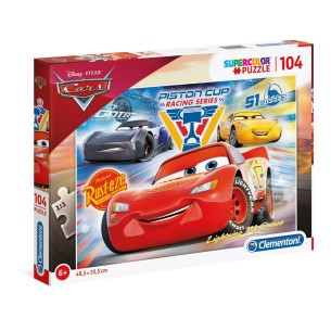 PUZZLE Super 104 pcs Cars 3 -- CLEMENTONI