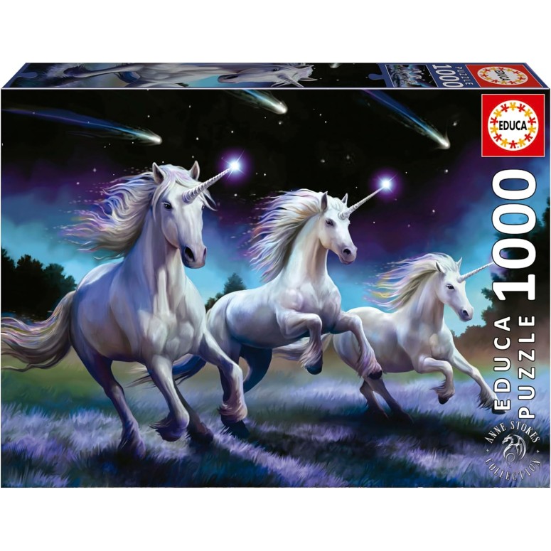 PUZZLE 1000 pcs Unicórnios - Anna Stokes - EDUCA