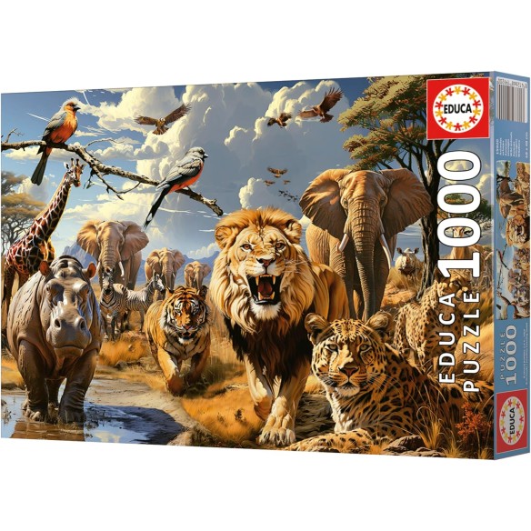 PUZZLE 1000 pcs Animais Selvagens - EDUCA