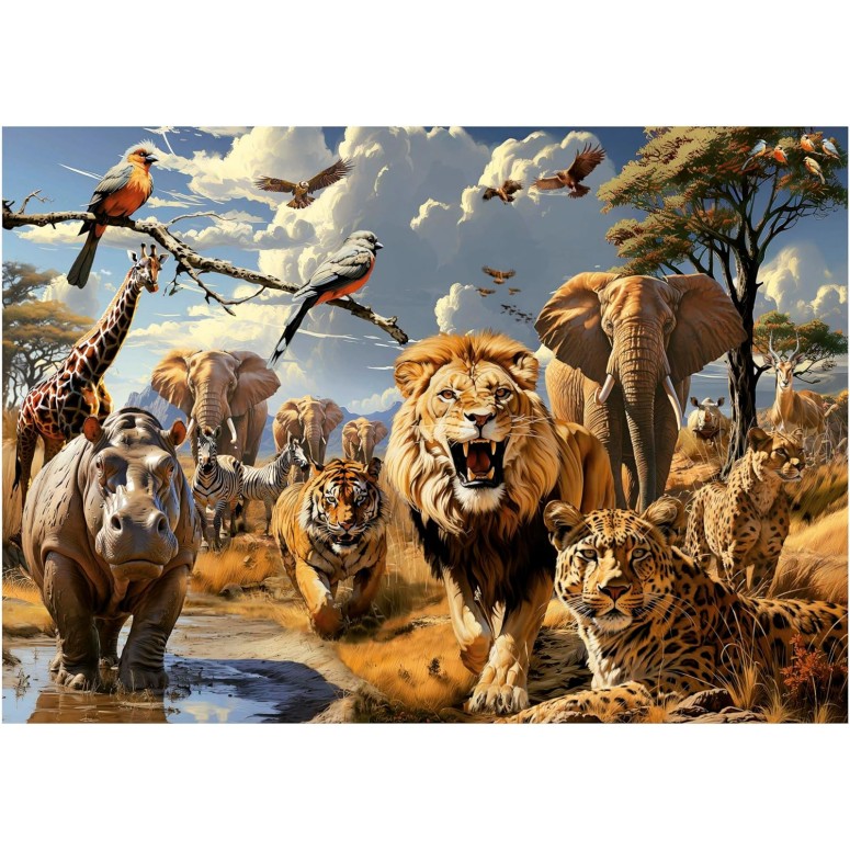PUZZLE 1000 pcs Animais Selvagens -...
