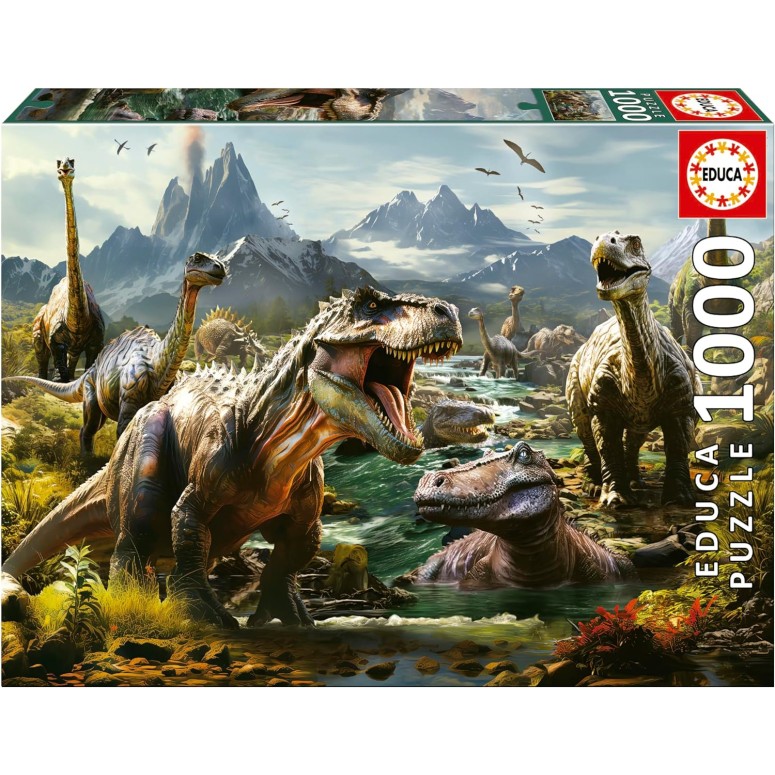 PUZZLE 1000 pcs Dinossauros Ferozes - EDUCA