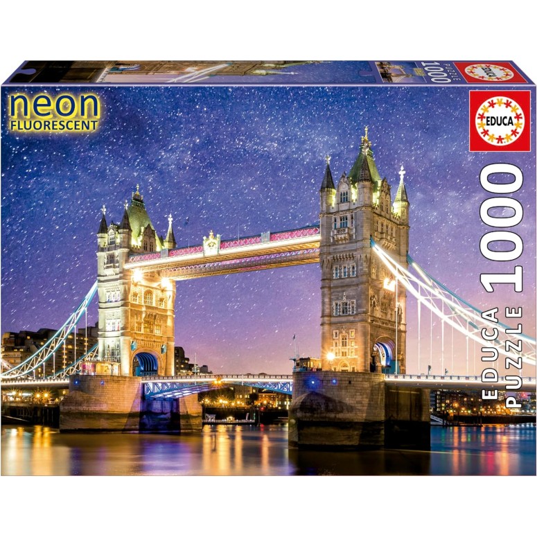 PUZZLE 1000 pcs "NEON" Tower Bridge , London- EDUCA