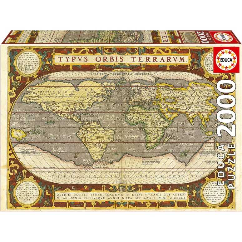 PUZZLE 2000 pcs - Mapa Mundo - EDUCA
