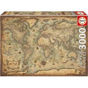 PUZZLE 3000 pcs Mapa Mundo...