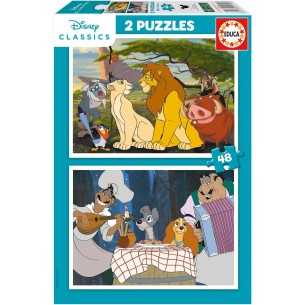 PUZZLE 2x48pcs Animais...