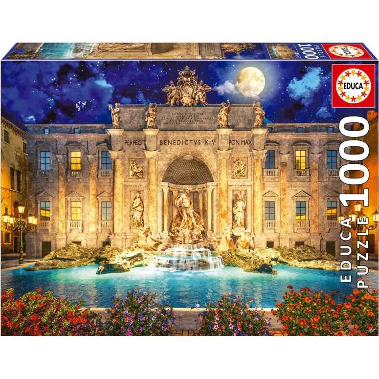 PUZZLE 1000 pcs Fonte Di Trevi, Itália - EDUCA