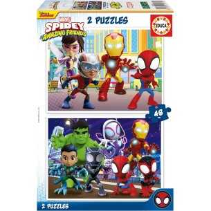 PUZZLE 2x48 pcs SPIDEY &...