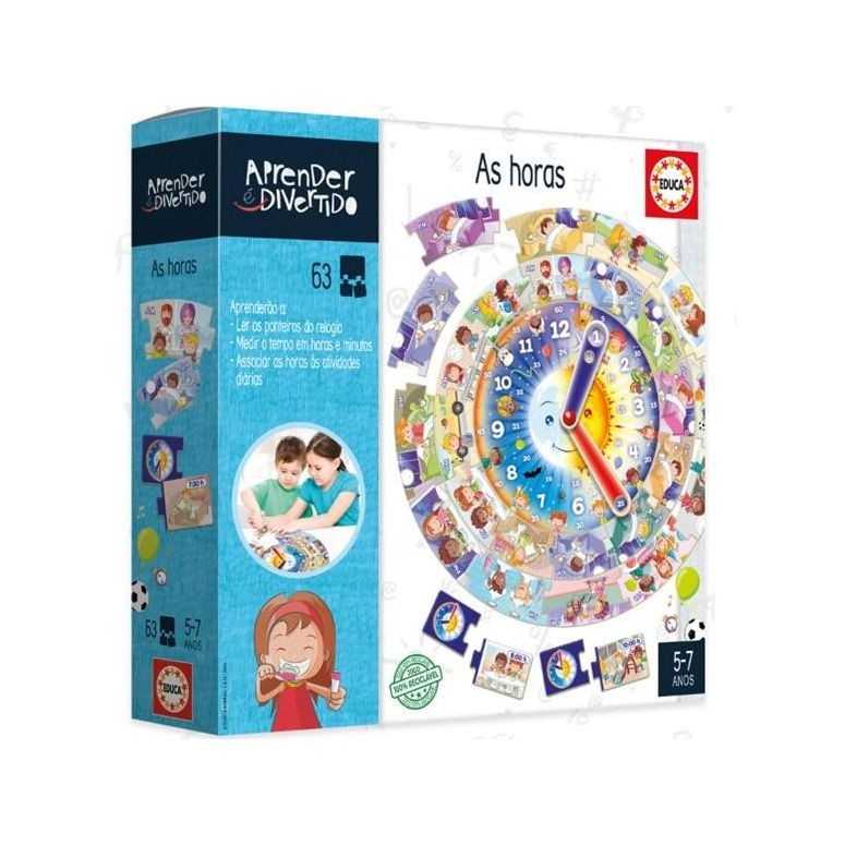 Jogo Didático em Puzzle - As Horas - EDUCA