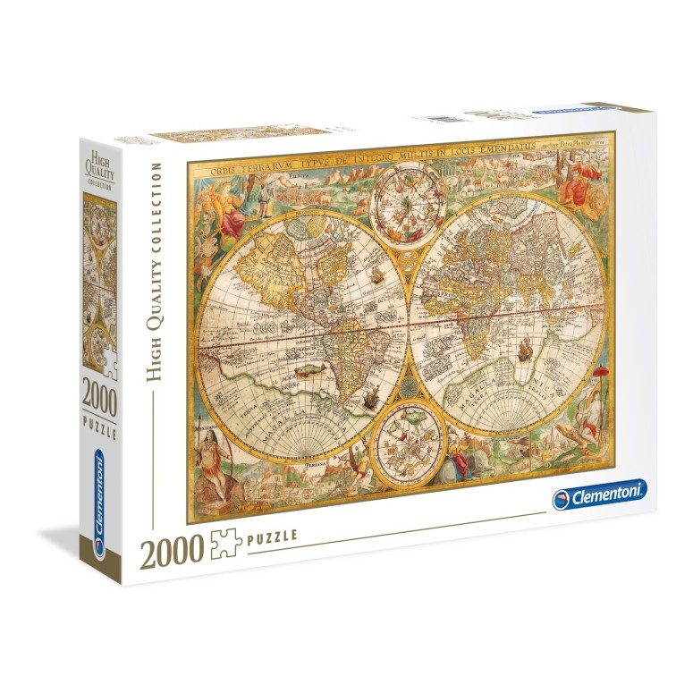 PUZZLE 2000 HQ Mapa Antigo - CLEMENTONI