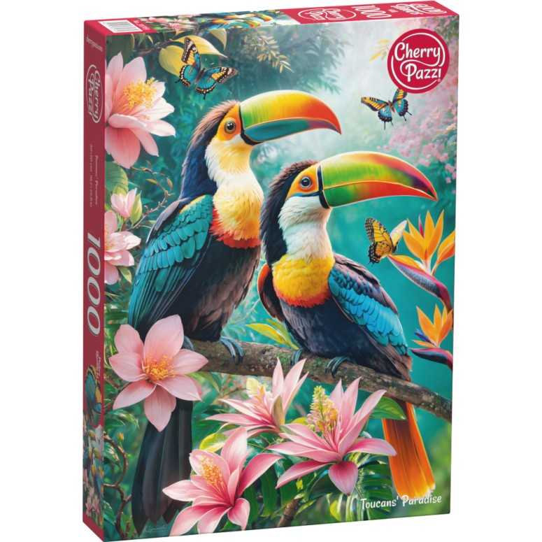 PUZZLE 1000 pcs - Toucans' Paradise - CHERRY PAZZI