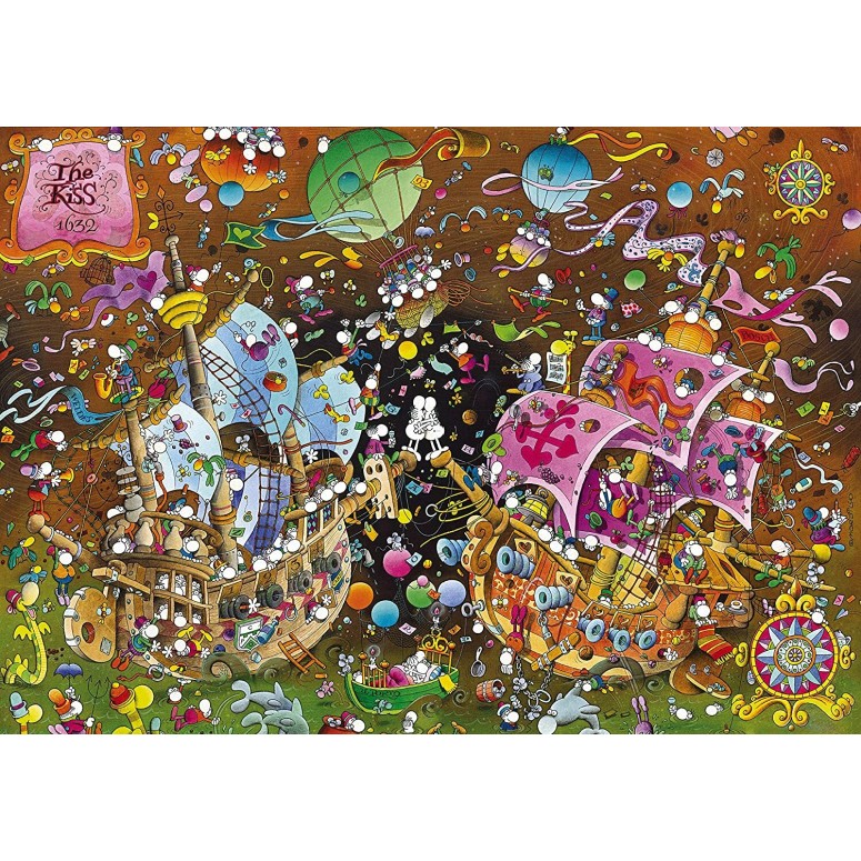 PUZZLE 6000 Mordillo - The Kiss - CLEMENTONI-0