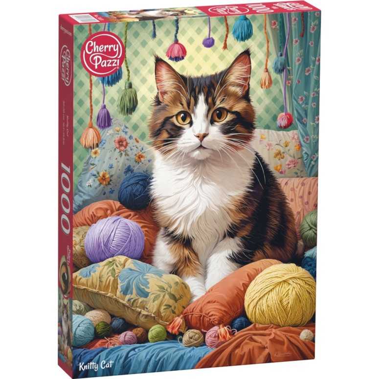 PUZZLE 1000 pcs - Knitty Cat - CHERRY PAZZI