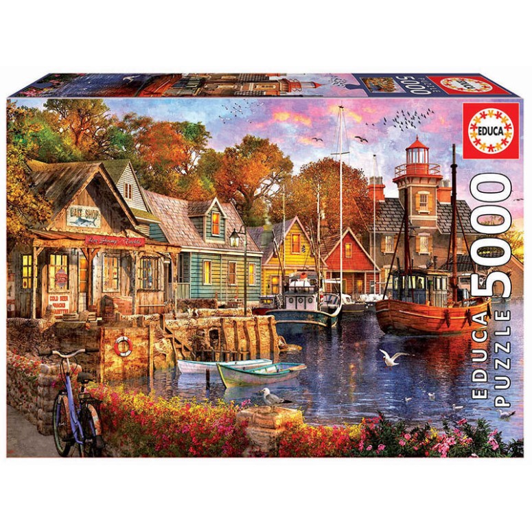 PUZZLE 5000 pcs Entardecer no porto - EDUCA