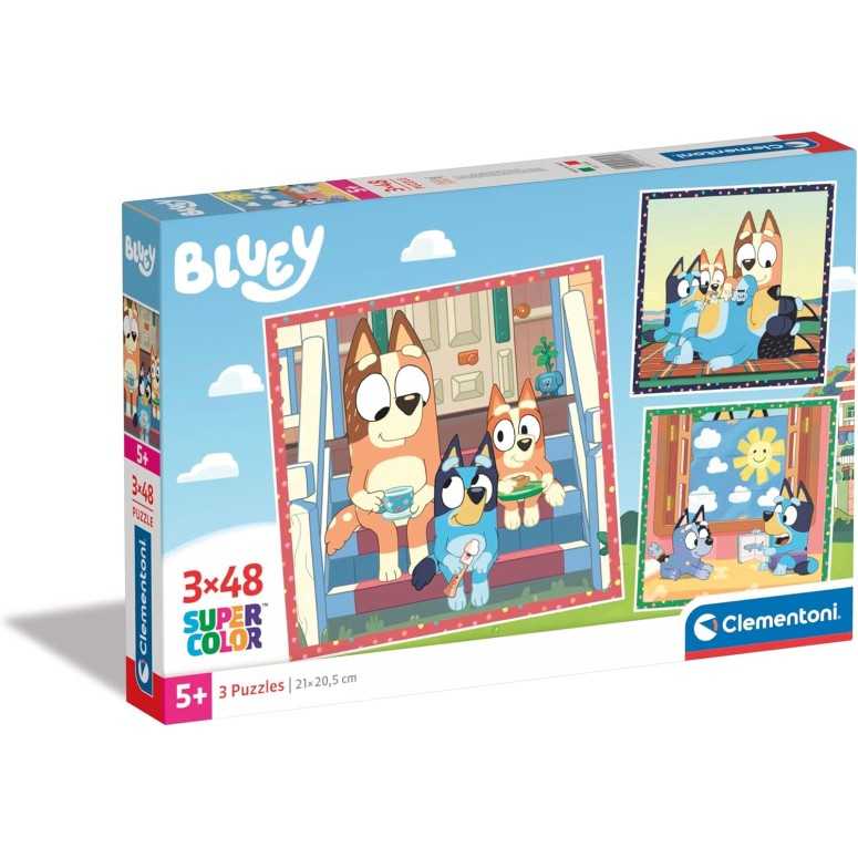 PUZZLE DC COMICS - 3x48 pcs - Bluey- CLEMENTONI