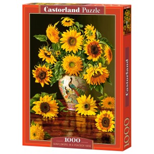 PUZZLE 1000 pcs Girassóis num Vaso - CASTORLAND