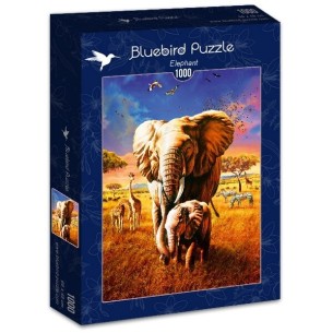 PUZZLE 1000 pcs - Elefante - BLUEBIRD