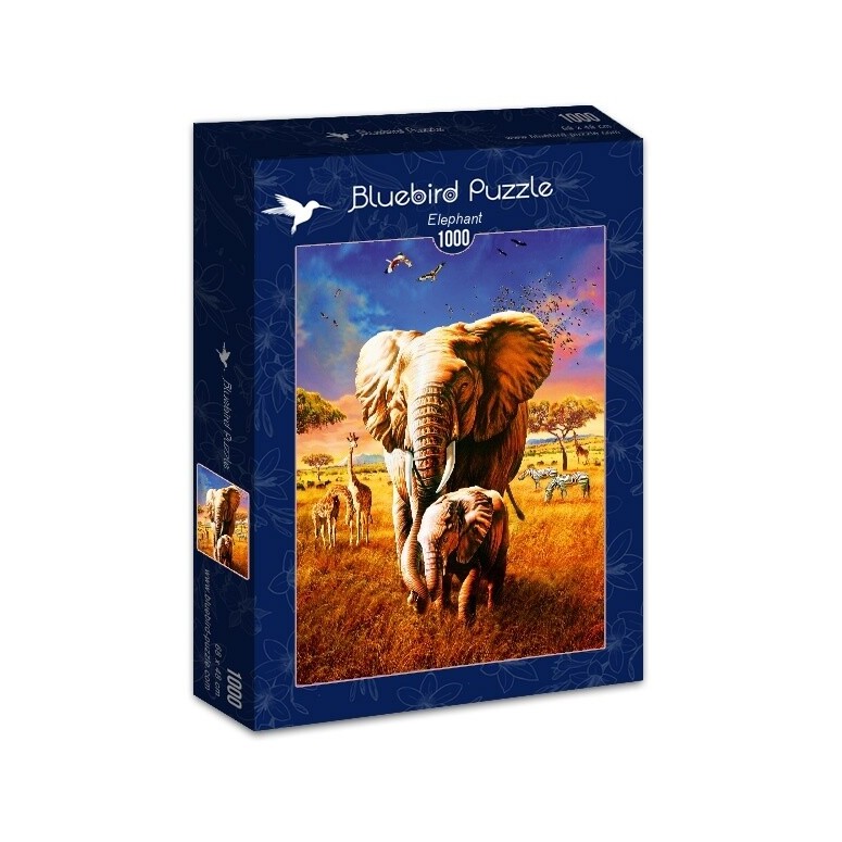 PUZZLE 1000 pcs - Elefante - BLUEBIRD