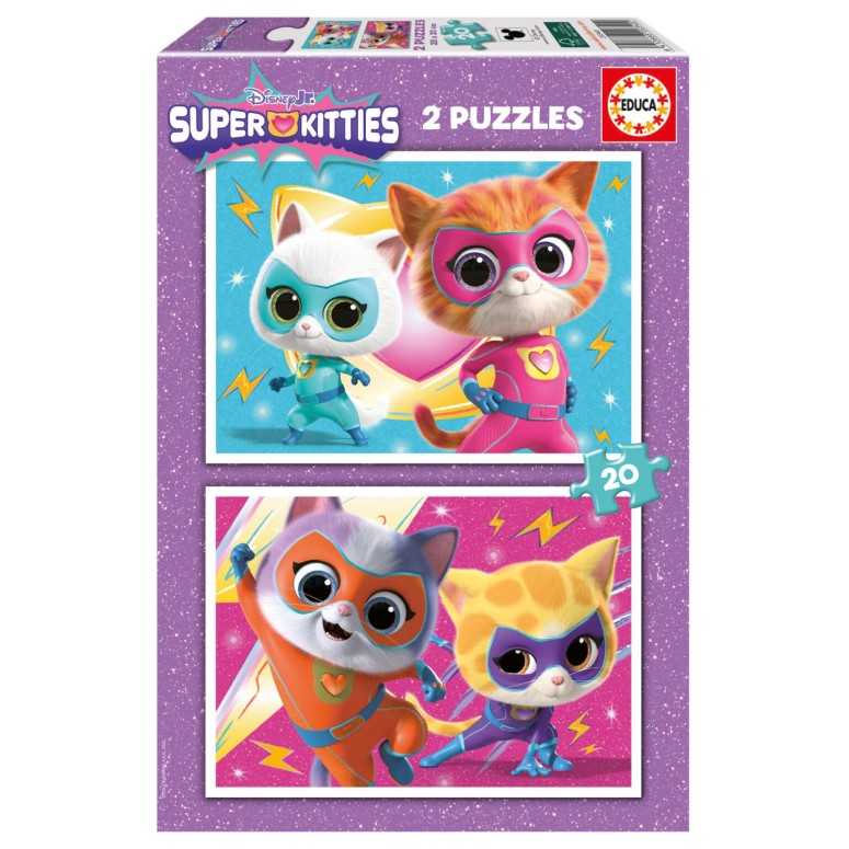 PUZZLE 2x20pcs Super Kitties - EDUCA