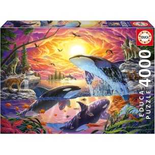 PUZZLE 4000 pcs Orcas e...
