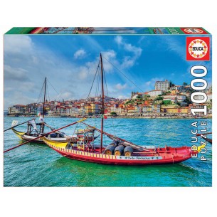PUZZLE 1000 pcs Barcos Rabelos - Porto - EDUCA
