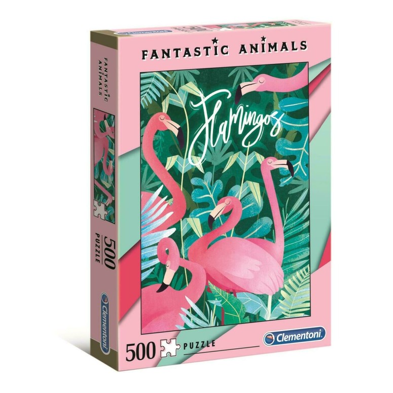 PUZZLE 500 Fantastic Animals - Flamingo - CLEMENTONI
