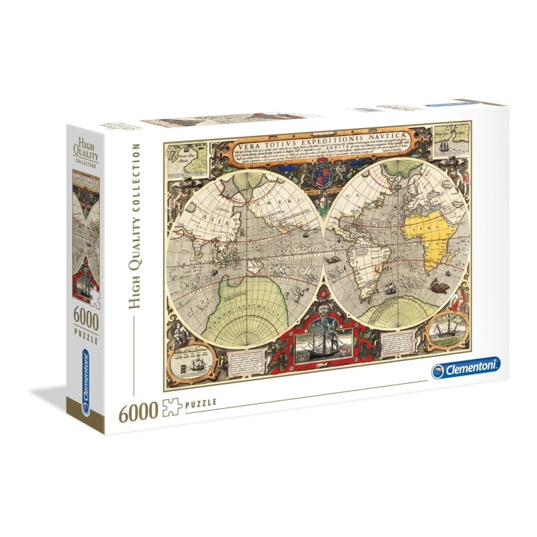 PUZZLE 6000 HQ Mapa Náutico Antigo  - CLEMENTONI