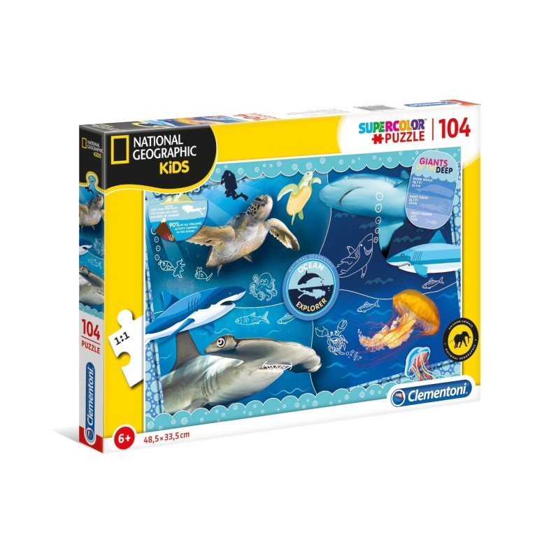 PUZZLE Super 104 pcs National Geographic - Oceanos - CLEMENTONI