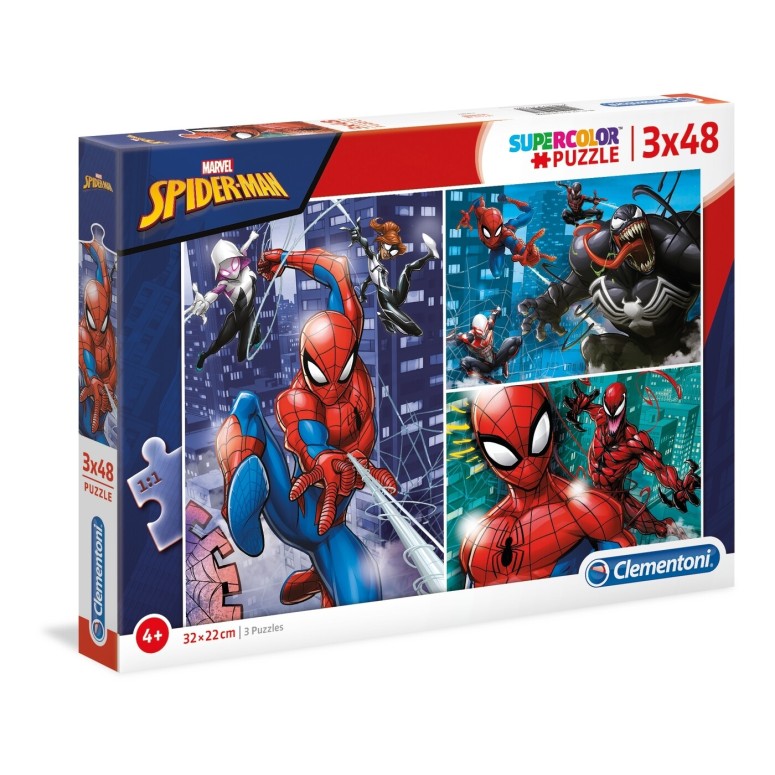 PUZZLE Spiderman 3x48pcs - CLEMENTONI