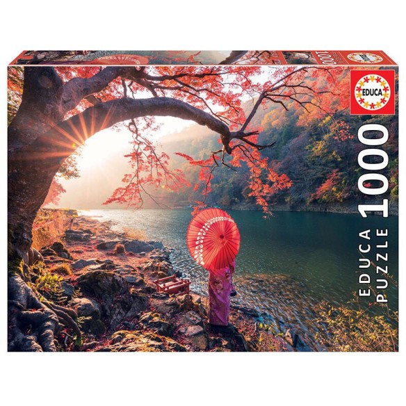 PUZZLE 1000 pcs - Sunrise in Katsura River, Japan - EDUCA